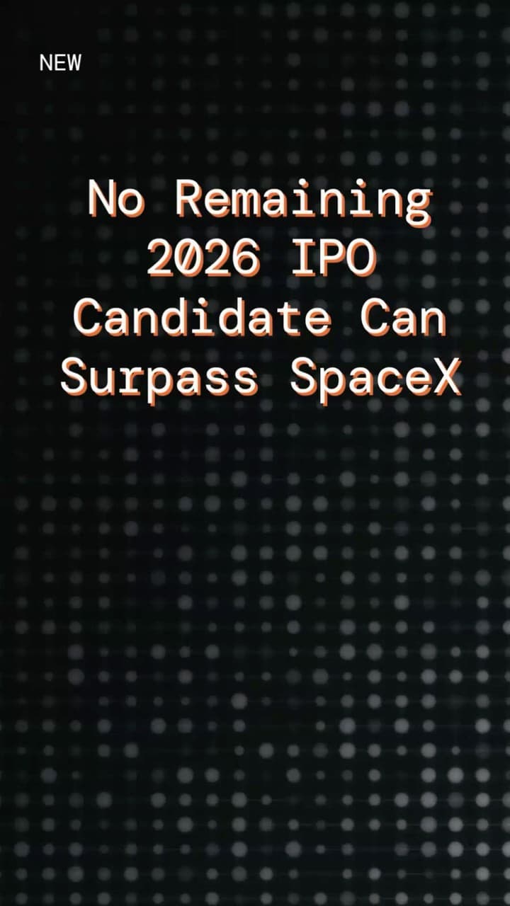 Thumbnail for the Quotient YouTube Short: No Remaining 2026 IPO Candidate Can Surpass SpaceX.