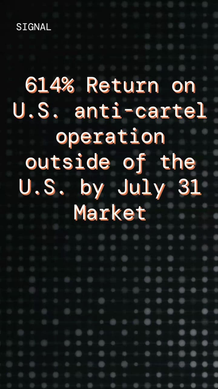 Thumbnail for the Quotient YouTube Short: Quotient Signal Win - U.S. anti-cartel operation outside of the U.S. by July 31?.